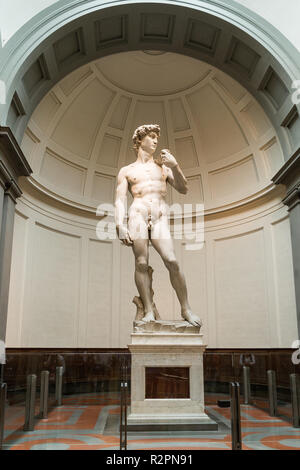 Firenze, Accademia di Belle Arti, il David di Michelangelo, originale Foto Stock
