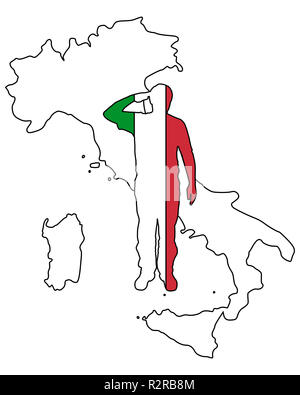 salut Italiano Foto Stock