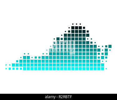 Mappa di virginia Foto Stock