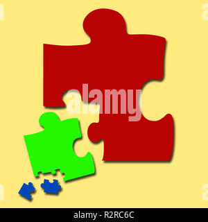 Puzzle rgb Foto Stock