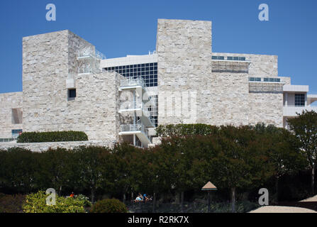 LOS ANGELES, Stati Uniti d'America - 4 giugno 2009: Il Getty Museum di Los Angeles California USA è stato progettato dall'architetto Richard Meier nel 1997 Foto Stock