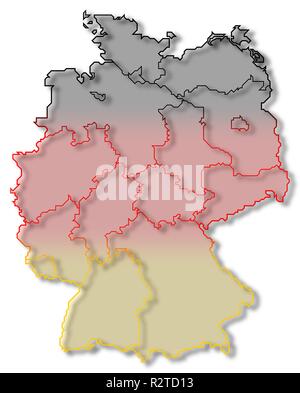 Mappa di Germania Foto Stock