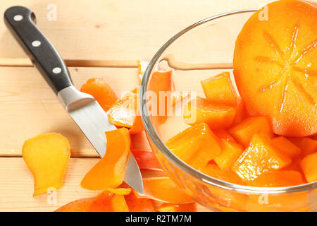 Mature frutta persimmon Foto Stock