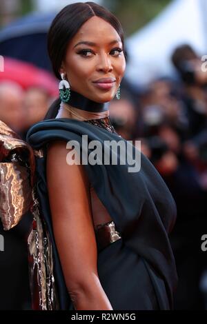 CANNES, Francia - 14 Maggio 2018: Naomi Campbell assiste lo screening di 'Blackkklansman' durante la settantunesima edizione del Festival de Cannes (Foto: Mickael Chavet) Foto Stock