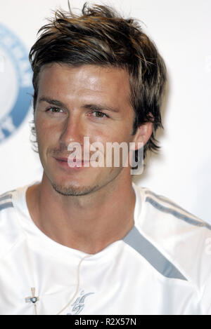 DAVID BECKHAM DAVID BECKHAM ACADEMY LANCIO HOME DEPOT CENTER DI CARSON LOS ANGELES STATI UNITI D'AMERICA 02 giugno 2005 Foto Stock