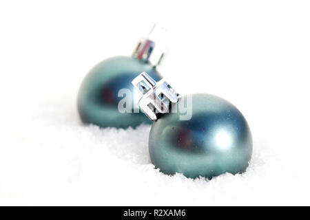 Due moderne palle di Natale Foto Stock