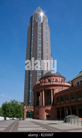 Messeturm frankfurt am main Foto Stock