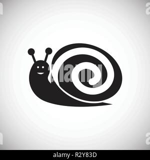 Lumaca su sfondo bianco Illustrazione Vettoriale