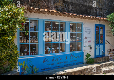 Vetrina di un negozio di souvenir, Ramatuelle, Var, Provence-Alpes-Côte d'Azur, in Francia, in Europa Foto Stock