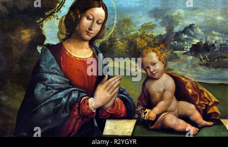 Madonna col Bambino - Madonna e Bambino 1520-1530Garofalo - Benvenuto Tisi (o il Garofalo) (1481 - 1559 Italia Italiano Foto Stock