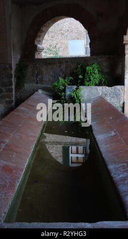 Valdemossa città vecchia in Serra de Tramuntana, Maiorca, SPAGNA Foto Stock