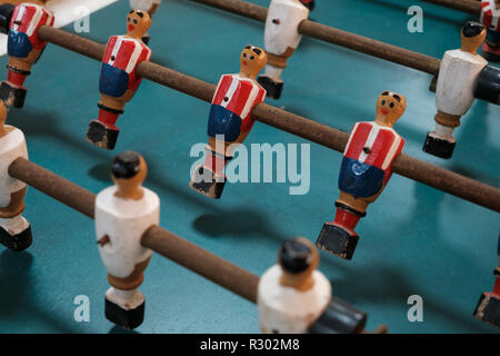 Tabella figure di Calcio - Calcetto player closeup - Foto Stock