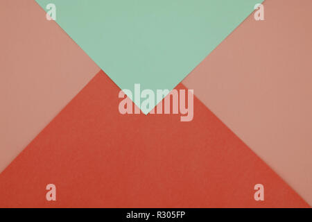 Blu e rosa color pastello carta piana geometrica laici - sfondo Foto Stock