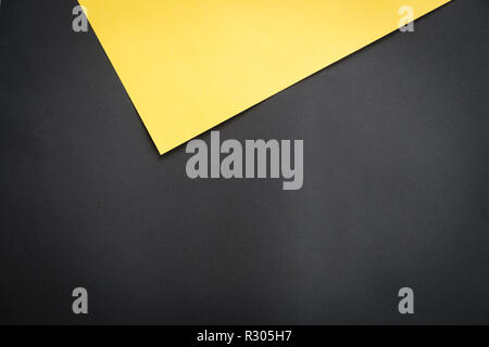 Abstract sfondo della carta, nero e giallo foglio di carta - Foto Stock