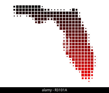 Mappa di florida Foto Stock