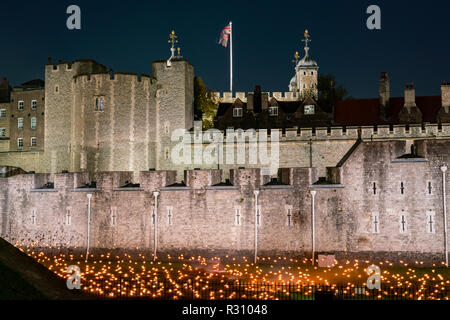 Evento speciale al di là di approfondimento ombra alla Torre di Londra, Regno Unito Foto Stock