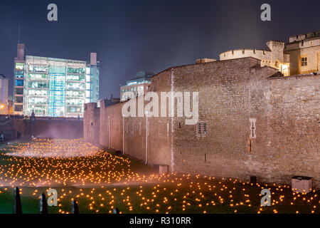 Evento speciale al di là di approfondimento ombra alla Torre di Londra, Regno Unito Foto Stock