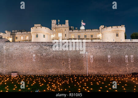 Evento speciale al di là di approfondimento ombra alla Torre di Londra, Regno Unito Foto Stock