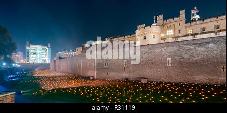 Evento speciale al di là di approfondimento ombra alla Torre di Londra, Regno Unito Foto Stock