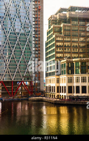 Docklands, Londra prese dalla stazione Foto Stock