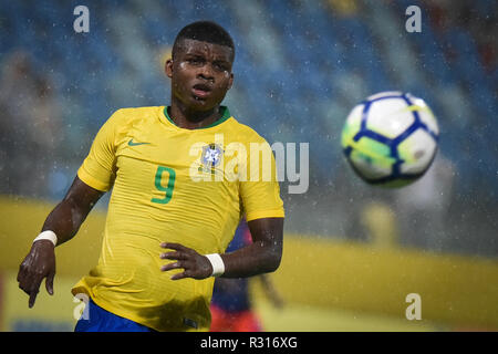 Andare - Goiania - 20/11/2018 - squadra amichevole sotto 20, Brasile vs Colombia - Lincoln del Brasile durante la partita contro la Colombia in Olimpico per il cordiale sub 20. Foto: Andre Borges / AGIF Foto Stock
