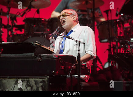 11 maggio 2018 - Raleigh, North Carolina, Stati Uniti d'America - musicista DONALD FAGEN degli Steely Dan si esibisce dal vivo come loro 2018 tour farà tappa al costiero Credit Union Parco della Musica a Walnut Creek si trova in Raleigh Copyright 2018 Jason Moore. Credito: Jason Moore/ZUMA filo/Alamy Live News Foto Stock