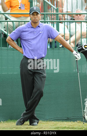 DORAL FL - MARZO 13 : golfista Tiger Woods svolge durante il secondo round del campionato di CA detenute al Doral Resort & Spa il 13 marzo 2009 a Miami in Florida. Persone: Tiger Woods Foto Stock