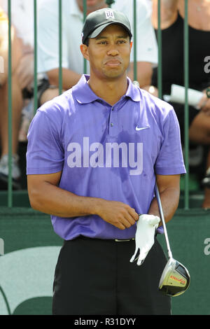 DORAL FL - MARZO 13 : golfista Tiger Woods svolge durante il secondo round del campionato di CA detenute al Doral Resort & Spa il 13 marzo 2009 a Miami in Florida. Persone: Tiger Woods Foto Stock