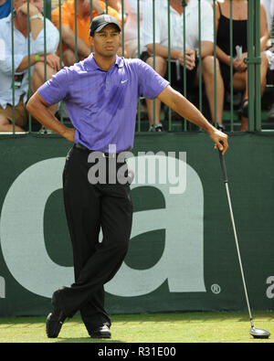 DORAL FL - MARZO 13 : golfista Tiger Woods svolge durante il secondo round del campionato di CA detenute al Doral Resort & Spa il 13 marzo 2009 a Miami in Florida. Persone: Tiger Woods Foto Stock