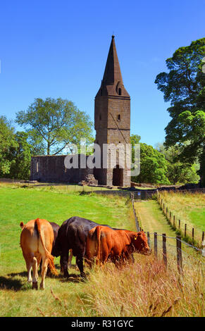 L antico priorato chiesa a Restenneth. Si ritiene che sia stato fondato da Nechtan, re del Picts circa 715 Foto Stock