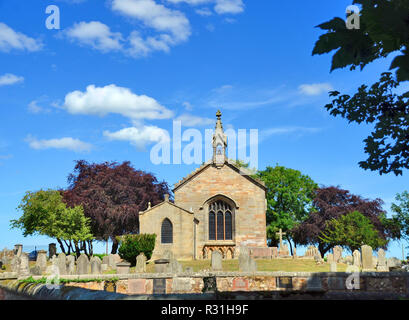 Chiesa Dunino in estate in East Neuk di Fife, Scozia. Foto Stock