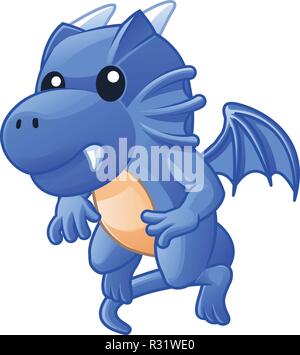 Dragon è di origine animale nella favola. Illustrazione Vettoriale