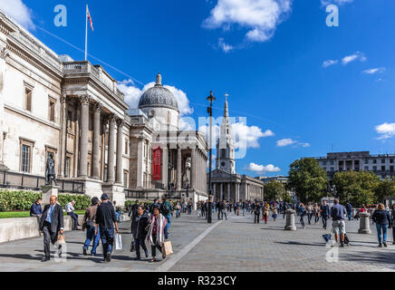 Trafalgar Square, Londra, Inghilterra, Regno Unito. Foto Stock