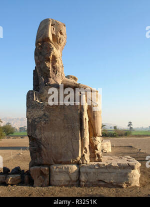 Colosso di Memnon Foto Stock