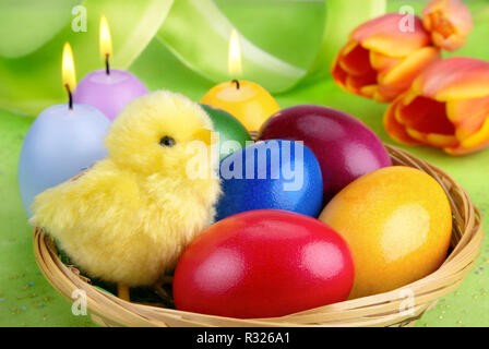 Colorato la disposizione di pasqua Foto Stock