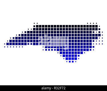 Mappa della carolina del Nord Foto Stock