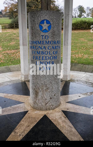 Magna Carta Memorial, Runnymede. Foto Stock