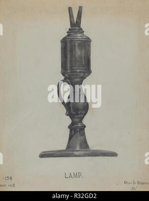 Lampada. Data: 1936. Dimensioni: complessivo: 30,2 x 23,1 cm (11 7/8 x 9 1/8 in.). Medium: grafite su carta. Museo: National Gallery of Art di Washington DC. Autore: Charles fascino. Foto Stock