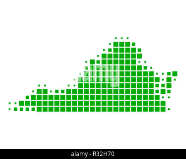 Mappa di virginia Foto Stock