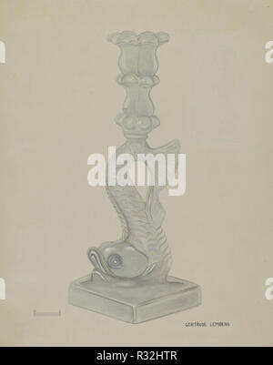 Candelabro. Data: c. 1936. Dimensioni: complessivo: 29,7 x 22,9 cm (11 11/16 x 9 in.). Medium: acquerello, grafite e gouache su cartone. Museo: National Gallery of Art di Washington DC. Autore: Gertrude Lemberg. Foto Stock