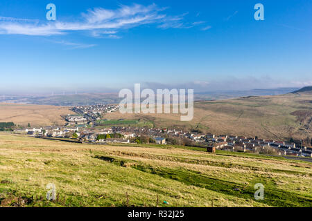 Pontlottyn - un villaggio situato nella contea di gallese di Caerphilly, Wales, Regno Unito Foto Stock