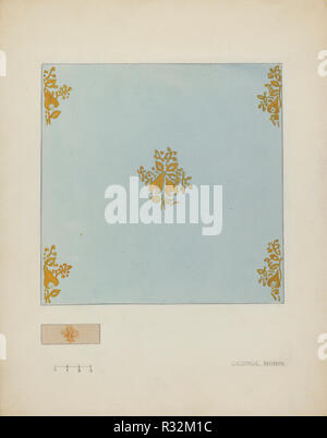 Carta da parati. Data: c. 1936. Dimensioni: complessivo: 29,2 x 22,7 cm (11 1/2 x 8 15/16 in.). Medium: acquerello e grafite su cartone. Museo: National Gallery of Art di Washington DC. Autore: George Robin. Foto Stock