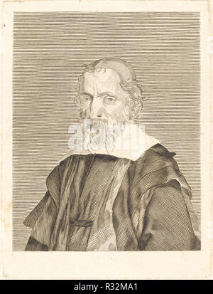 Nicolas-Claude Fabri de Peiresc. Data: 1637 o dopo. Dimensioni: foglio (rifilato entro la piastra mark): 18,3 x 13,6 cm (7 3/16 x 5 3/8 in.). Medium: incisione su carta vergata. Museo: National Gallery of Art di Washington DC. Autore: Dopo Claude Mellan. Foto Stock