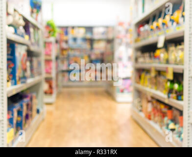 Negozio di giocattoli abstract blur sullo sfondo Foto Stock