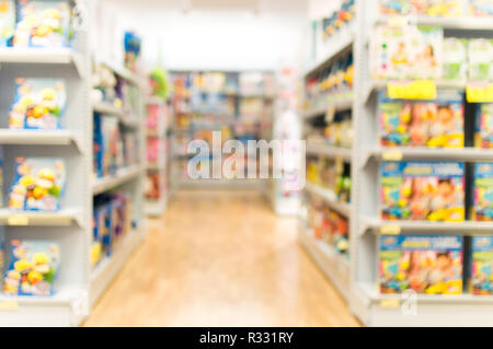 Negozio di giocattoli abstract blur sullo sfondo Foto Stock