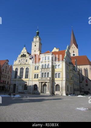 Rathausplatz ingolstadt Foto Stock