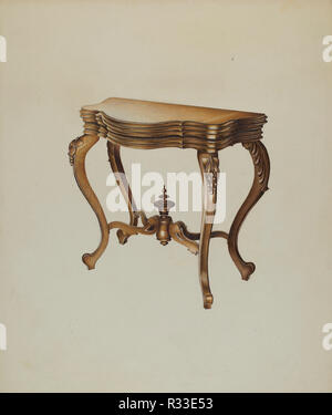 Tavolo console. Data: 1937. Dimensioni: complessivo: 32 x 25,7 cm (12 5/8 x 10 1/8 in.) originale IAD Oggetto: nessuno dato. Medium: acquerello, matita colorata, tempera e grafite su carta. Museo: National Gallery of Art di Washington DC. Autore: Robert Pohle. Foto Stock