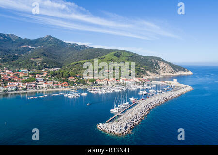 Porto di Marciana Marina. Isola d'Elba in Italia Foto Stock