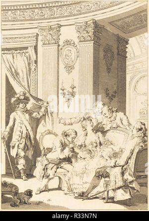 Le confesseur mari. Medio: l'attacco. Museo: National Gallery of Art di Washington DC. Autore: Jean-Baptiste Tilliard e Antoine-Jean Duclos dopo Jean-Honoré Fragonard. Dopo Jean Honoré Fragonard. Jean-Baptiste Tilliard. Foto Stock