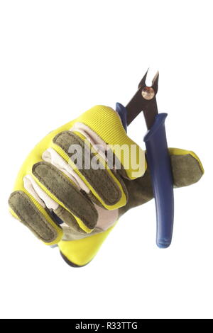 Guanto e pinze Foto Stock